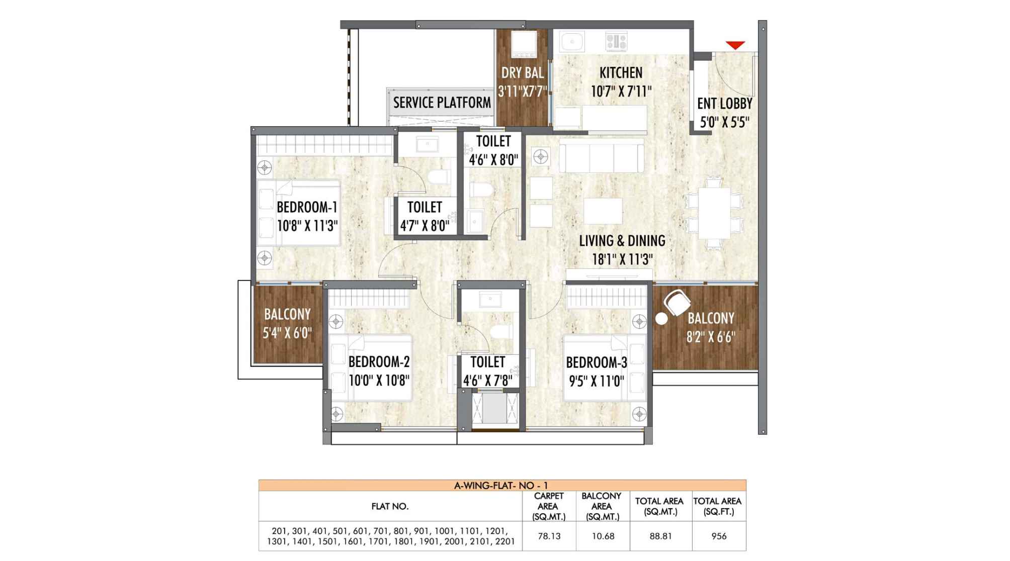 Rahul-Aston-Floor-Plan-Wing-A-956-Sqft