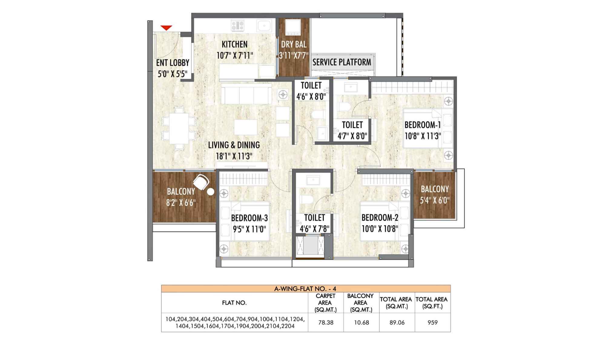 Rahul-Aston-Floor-Plan-Wing-A-959-Sqft